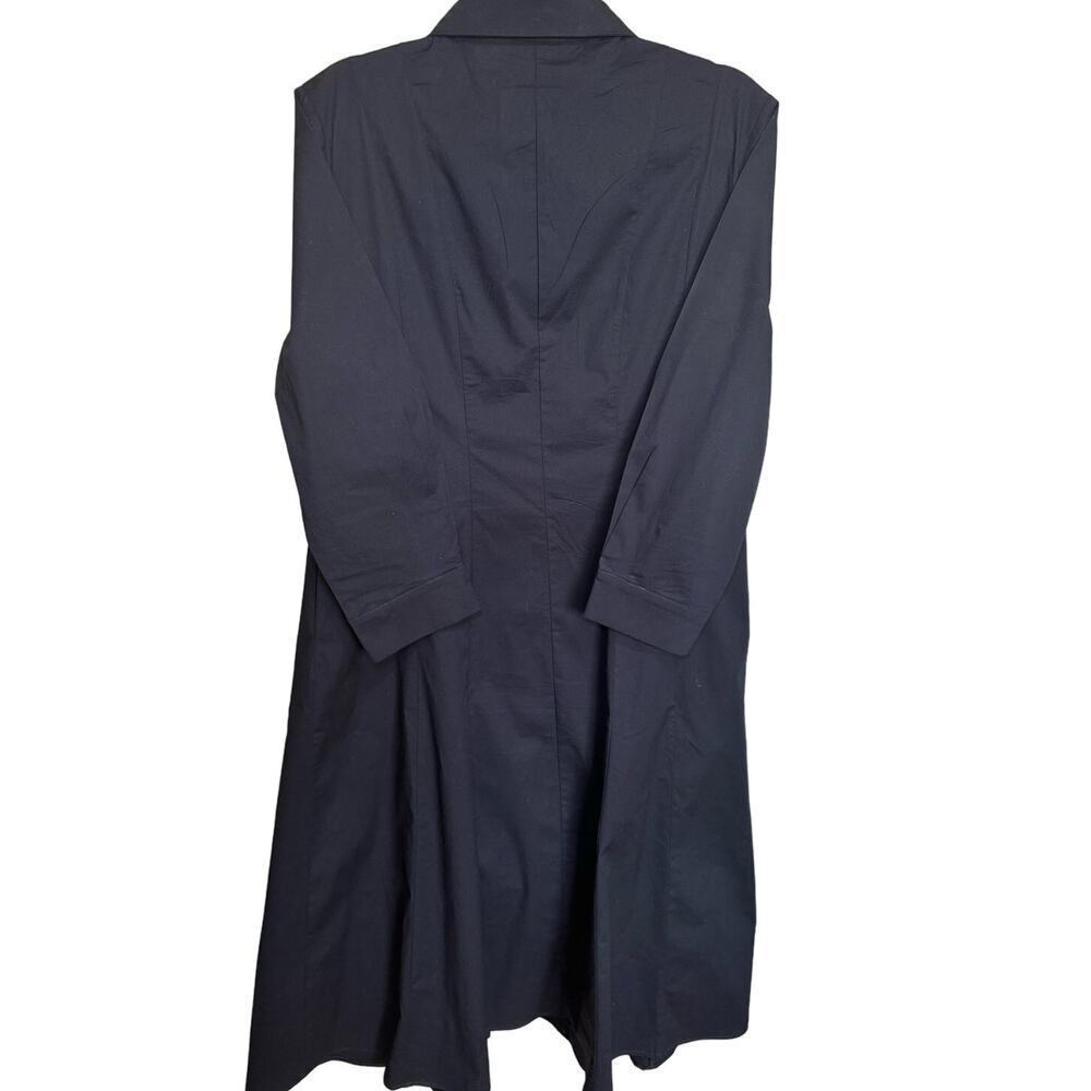 Tuckernuck New Briana Dress Midi Button Down Long Sleeves Dark Navy Size Large - Picture 9 of 15
